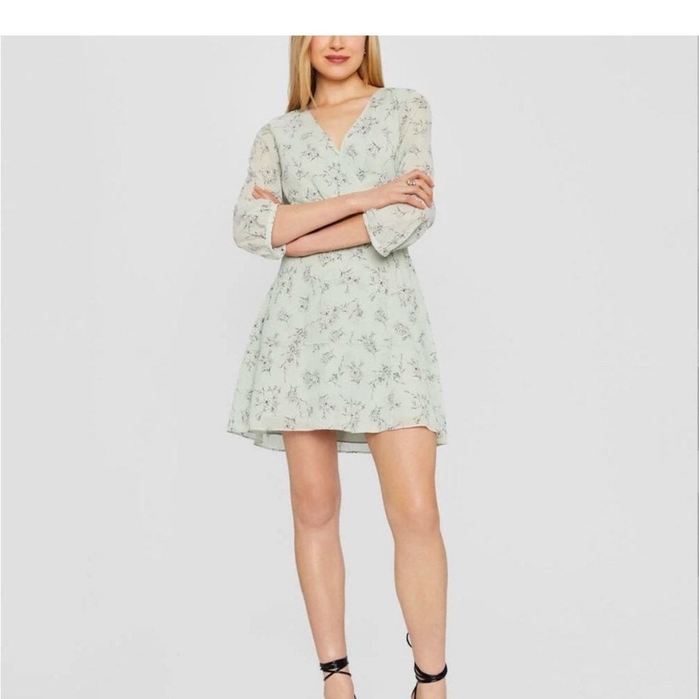 Club Monaco Floral Mint Green Dress